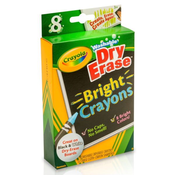 Crayola Toxic Washable Dry Erase Crayon 8 Count