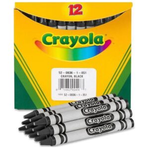 Crayola Bulk Crayons, 12 Count, Black - Image 4
