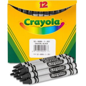 Crayola Bulk Crayons, 12 Count, Black - Image 8