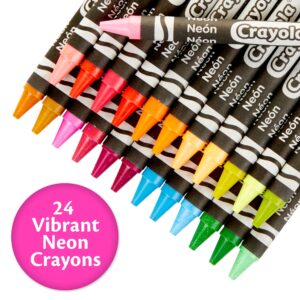 Crayola Neon Crayons, 24 Ct, School Supplies, Classroom Must Haves, Cute Crayons, Arts & Crafts, Coloring Gift for Kids, Ages 3+ - Image 7