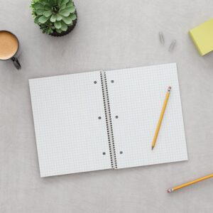 Staples Graph Ruled 4x4 Spiral Notebook 8" x 10-1/2" Red 132710 - Image 4