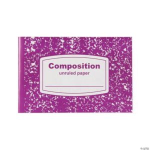 Fun Express Unruled Half-Sized Composition Notebooks, 8-1/2" x 5-1/2", 12 Sheets - Image 1