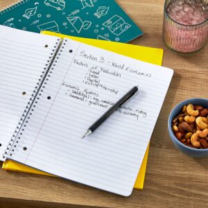 Pen+Gear 1 Subject Notebook, Wide Ruled, 8" x 10.5", Green Poly, Outdoor Icons, 70 Sheets - Image 3