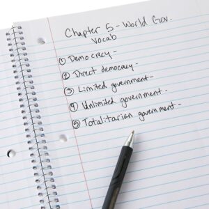 Pen+Gear 1 Subject Notebook, Wide Ruled, 8" x 10.5", Green Poly, Outdoor Icons, 70 Sheets - Image 5