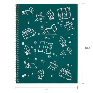 Pen+Gear 1 Subject Notebook, Wide Ruled, 8" x 10.5", Green Poly, Outdoor Icons, 70 Sheets - Image 6
