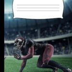 Composition Book: American Football Composition Notebook Wide Ruled (Paperback)