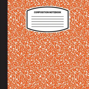Blank Classic Wide Rule Composition Notebooks, 85in x 11in, Orange, 100 Sheets
