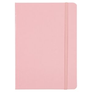 JAM Paper Hardcover Notebook with Elastic Band, Baby Pink, Large, 5 7/8 x 8 1/2 in, 1/Pack - Image 1