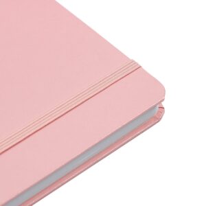 JAM Paper Hardcover Notebook with Elastic Band, Baby Pink, Large, 5 7/8 x 8 1/2 in, 1/Pack - Image 3