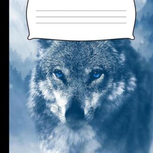 Composition Book: Wolf Composition Notebook Wide Ruled (Paperback)