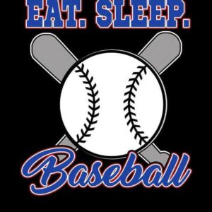 Eat Sleep Baseball: College Ruled Composition Notebook For Baseball Sports Fans - Image 1