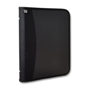 Pen+Gear Poly Zipper Binder, 1.5" Round 3 Ring , Size: 10.75" (W) x 1.75" (D) x 13.5" (H), Black - Image 3