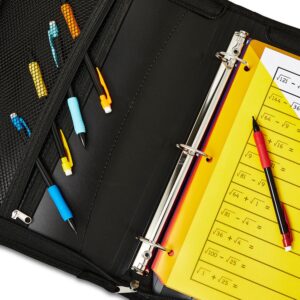Pen+Gear Poly Zipper Binder, 1.5" Round 3 Ring , Size: 10.75" (W) x 1.75" (D) x 13.5" (H), Black - Image 5