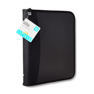 Pen+Gear Poly Zipper Binder, 1.5" Round 3 Ring , Size: 10.75" (W) x 1.75" (D) x 13.5" (H), Black - Image 8