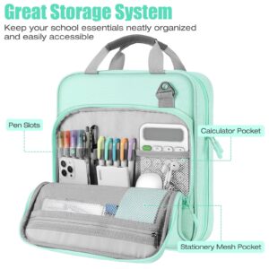 MoKo Zipper Binder with Strap Handle, 2 inch 3 Ring 500 Sheet Capacity Multi-Pockets Binder Organizer, School Office Supplies, Black - Image 12