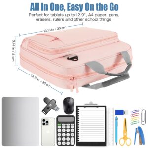 MoKo Zipper Binder with Strap Handle, 2 inch 3 Ring 500 Sheet Capacity Multi-Pockets Binder Organizer, School Office Supplies, Black - Image 22