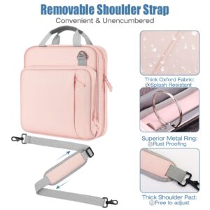 MoKo Zipper Binder with Strap Handle, 2 inch 3 Ring 500 Sheet Capacity Multi-Pockets Binder Organizer, School Office Supplies, Black - Image 24