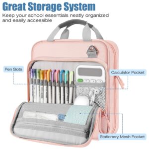 MoKo Zipper Binder with Strap Handle, 2 inch 3 Ring 500 Sheet Capacity Multi-Pockets Binder Organizer, School Office Supplies, Black - Image 27