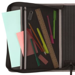 Five Star Xpanz Zipper Binder, 2" Round Rings, 380 Sheets, Gray (28090HX9) - Image 4