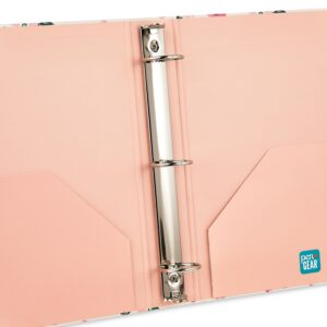 Pen+Gear Fashion 1.5″ Round-Ring Binder, Pink Floral