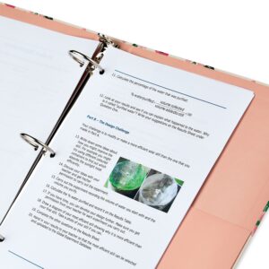 Pen+Gear Fashion 1.5″ Round-Ring Binder, Pink Floral