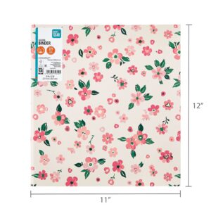 Pen+Gear Fashion 1.5″ Round-Ring Binder, Pink Floral