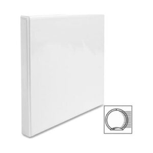 Business Source Round-ring View Binder 1/2″ Binder Capacity – Letter – 8 1/2″ x 11″ Sheet Size – 125 Sheet Capacity – Round Ring Fastener(s) – 2 Internal Pocket(s) – Polypropylene – White – Wrinkle-fr