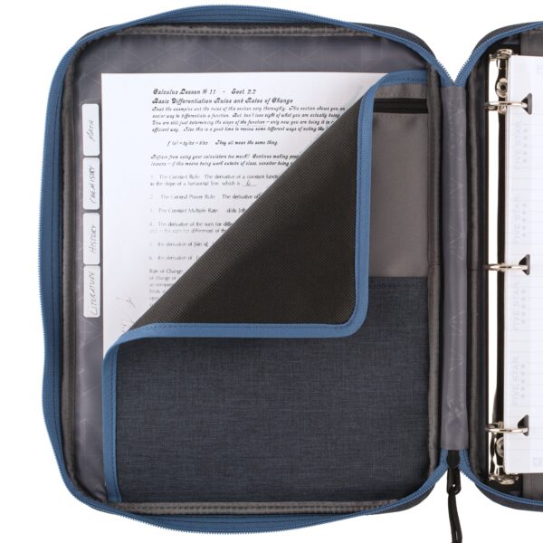 Five Star 1″ Carry-All Zipper Binder, Poly, 375 Sheet Capacity, Round Rings, Blue