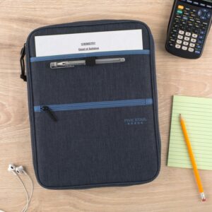 Five Star 1″ Carry-All Zipper Binder, Poly, 375 Sheet Capacity, Round Rings, Blue