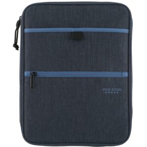 Five Star 1″ Carry-All Zipper Binder, Poly, 375 Sheet Capacity, Round Rings, Blue