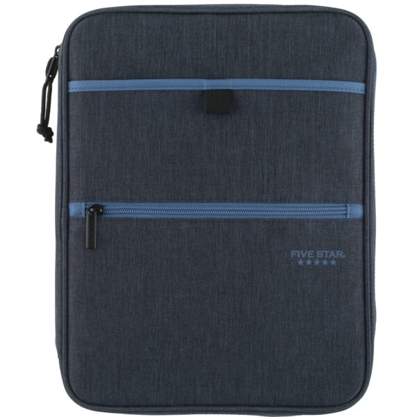 Five Star 1″ Carry-All Zipper Binder, Poly, 375 Sheet Capacity, Round Rings, Blue