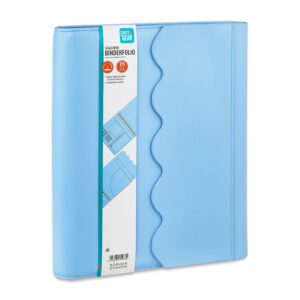 Pen+Gear Scalloped Binderfolio, Sky Blue, 10.75" x 12.6" - Image 1
