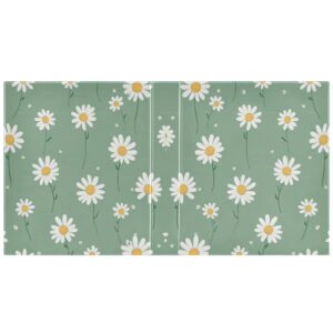 Waterproof PVC Round Ring Binder – D-Rings Clipboard, 200 Page Capacity (1 or 2-Pack), Ideal for Office , Home and School，Cute Daisy Flower