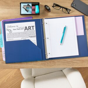 Pen+Gear Fashion 1" Round-Ring Binder, Multi-Color Geometric - Image 3