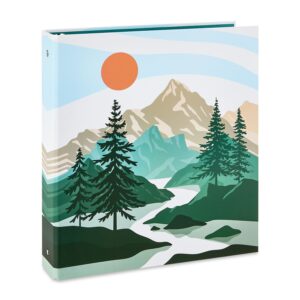 Pen+Gear Fashion 1.5" Round-Ring Binder, Mountain Landscape - Image 1