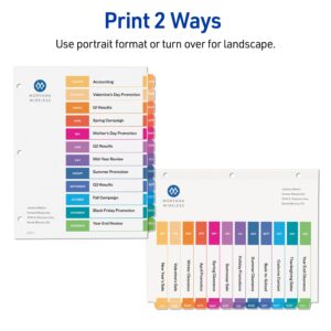 Avery Ready Index 12 Tab Dividers, Customizable TOC, 6 Sets - Image 3