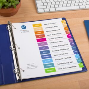Avery Ready Index 12 Tab Dividers, Customizable TOC, 6 Sets - Image 6
