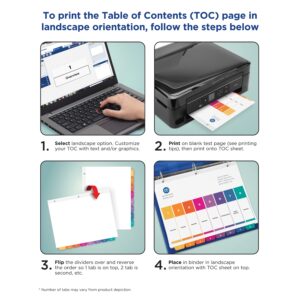 Avery Ready Index 12 Tab Dividers, Customizable TOC, 6 Sets - Image 7