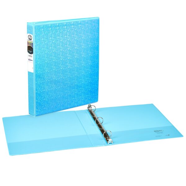 Avery Luxe Collection Holographic Binder, 1 inch, Aqua (03224)