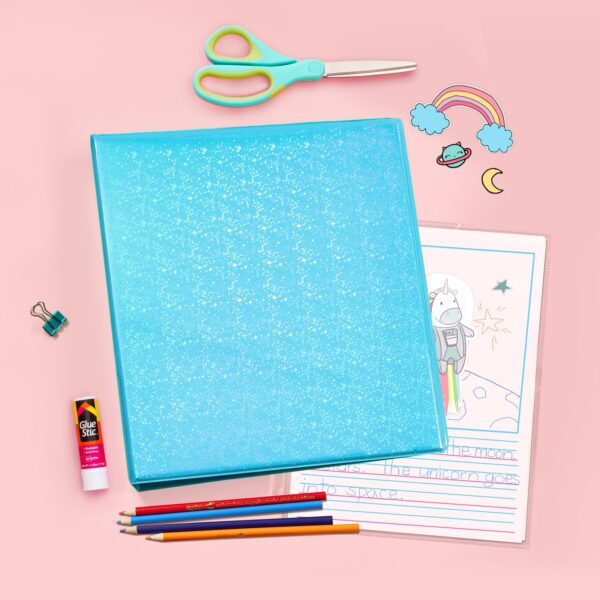 Avery Luxe Collection Holographic Binder, 1 inch, Aqua (03224)