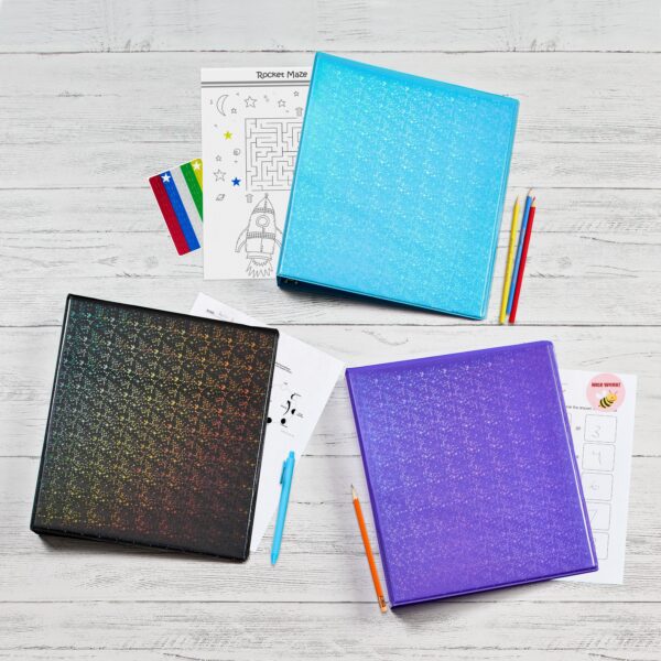 Avery Luxe Collection Holographic Binder, 1 inch, Aqua (03224)