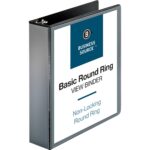 Business Source, BSN09956, Round-ring View Binder, 1 Each, Black