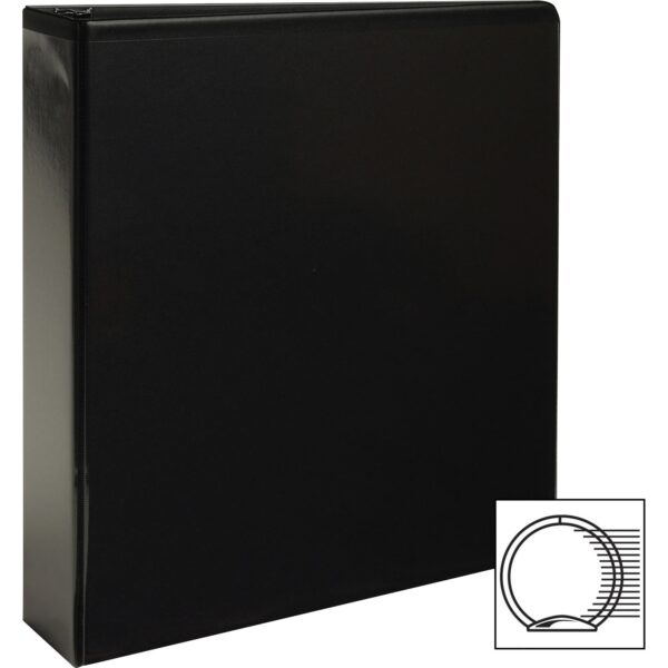 Business Source, BSN09956, Round-ring View Binder, 1 Each, Black