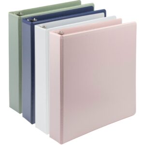 Samsill Earth’s Choice Plant-Based View Durable 1.5 Inch 3 Ring Binders – Assortment 4 Pack, 4 Pack (Quantity)
