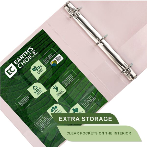 Samsill Earth’s Choice Plant-Based View Durable 1.5 Inch 3 Ring Binders – Assortment 4 Pack, 4 Pack (Quantity)