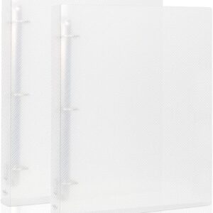 3 Ring Binder, Binder Organizer Holds 8.5” x 11” Paper, Large Clear View Binder D Ring, 2 Pack, Transparency,,F79909