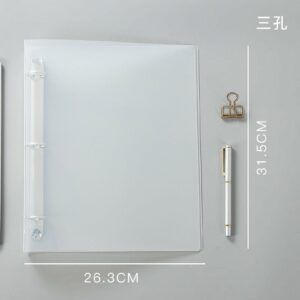 3 Ring Binder, Binder Organizer Holds 8.5” x 11” Paper, Large Clear View Binder D Ring, 2 Pack, Transparency,,F79909