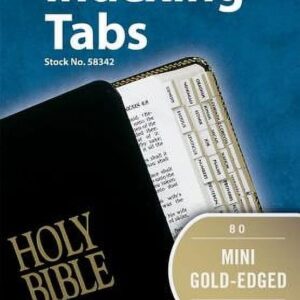Tabbies Bible Tabs Self-Adhesive Mini Gold-Edged Index Tabs, 80 Count