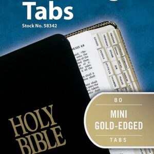 Tabbies Bible Tabs Self-Adhesive Mini Gold-Edged Index Tabs, 80 Count