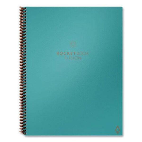 Rocketbook Fusion Smart Reusable Notebook Planner, 6″ x 8-4/5″, Teal